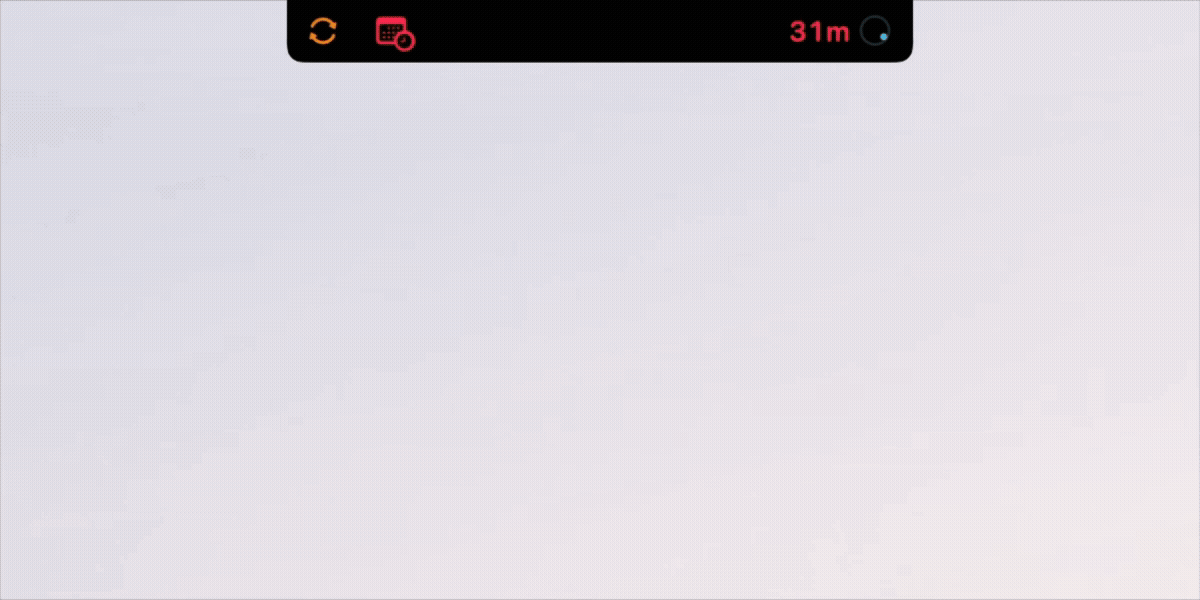 Pulse Notch showing activity in the MacBook notch
